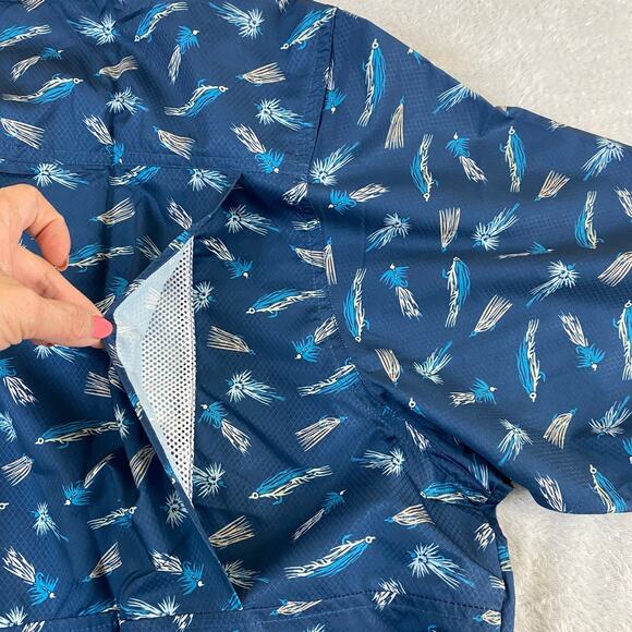 Columbia PFG Mens Fishing Super Slack Tide Camp Shirt 3XT Blue Lure Print NWT - Picture 3 of 12